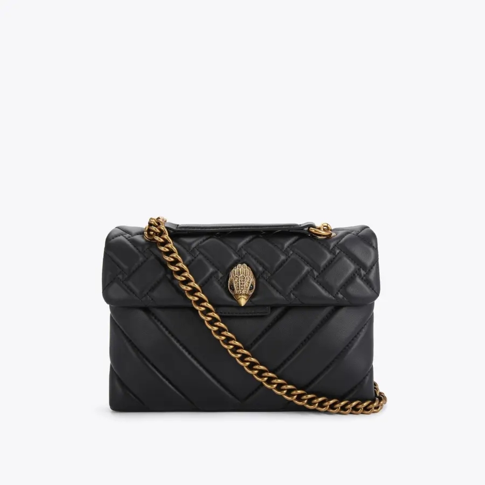 Chic London Luxury ,Kurt Geiger Leather Kensington , Medium, Black (Gently Used)